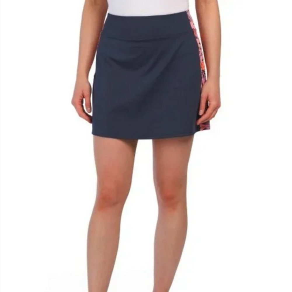 Tommy Bahama Women's Upf 50 Golf Printed Panel Skort in Mood Indigo Size XL NWT